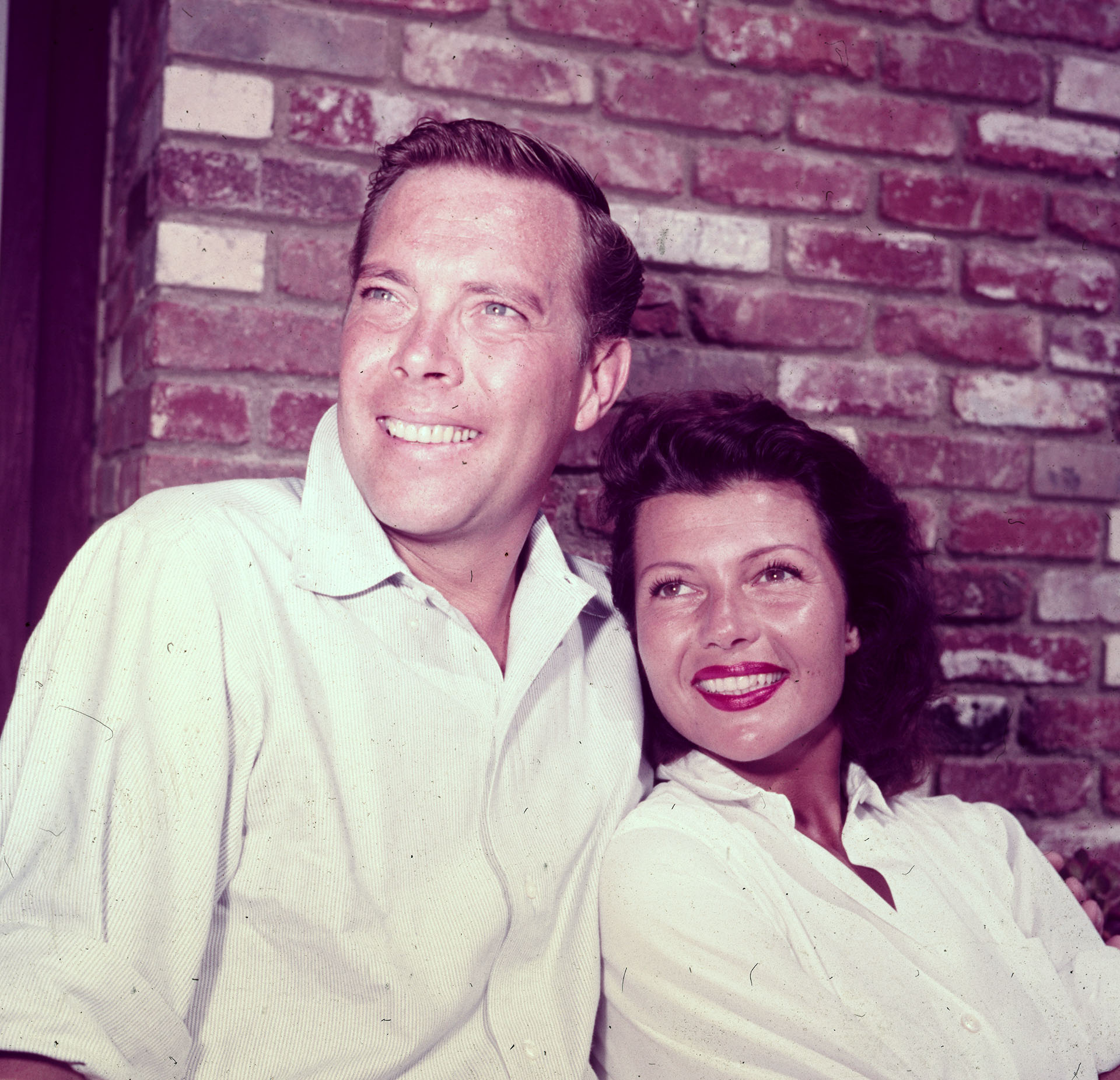 Argentinian hustler, mugger and singer Dick Haymes married her to avoid deportation, used her to secure contracts and ended the pathetic story by slapping her in public (Bettmann Archive)