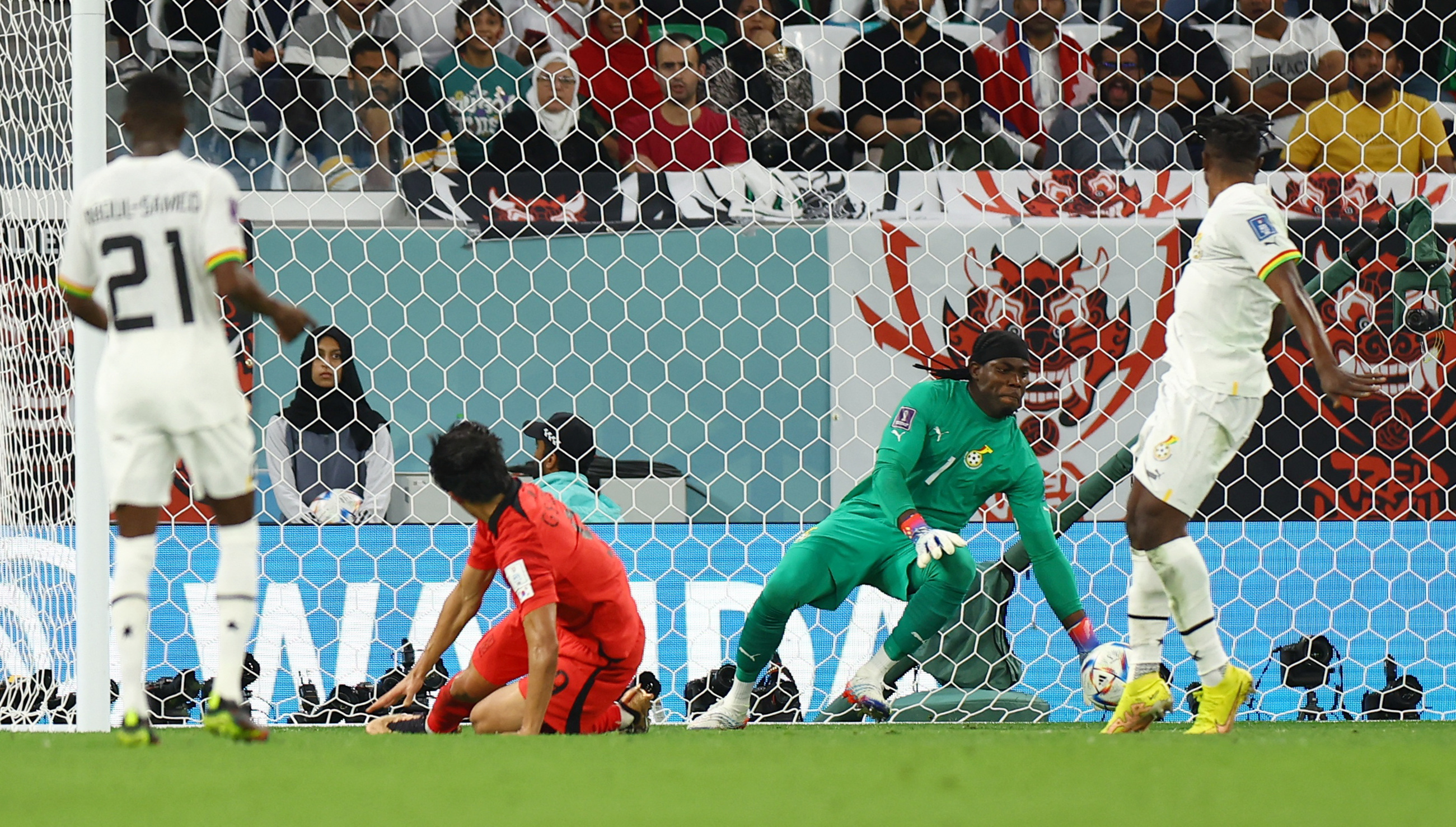 El delantero centro coreano Gue-sung Cho anotó de cabeza el descuento de Corea ante Ghana. Imagen: REUTERS/Molly Darlington