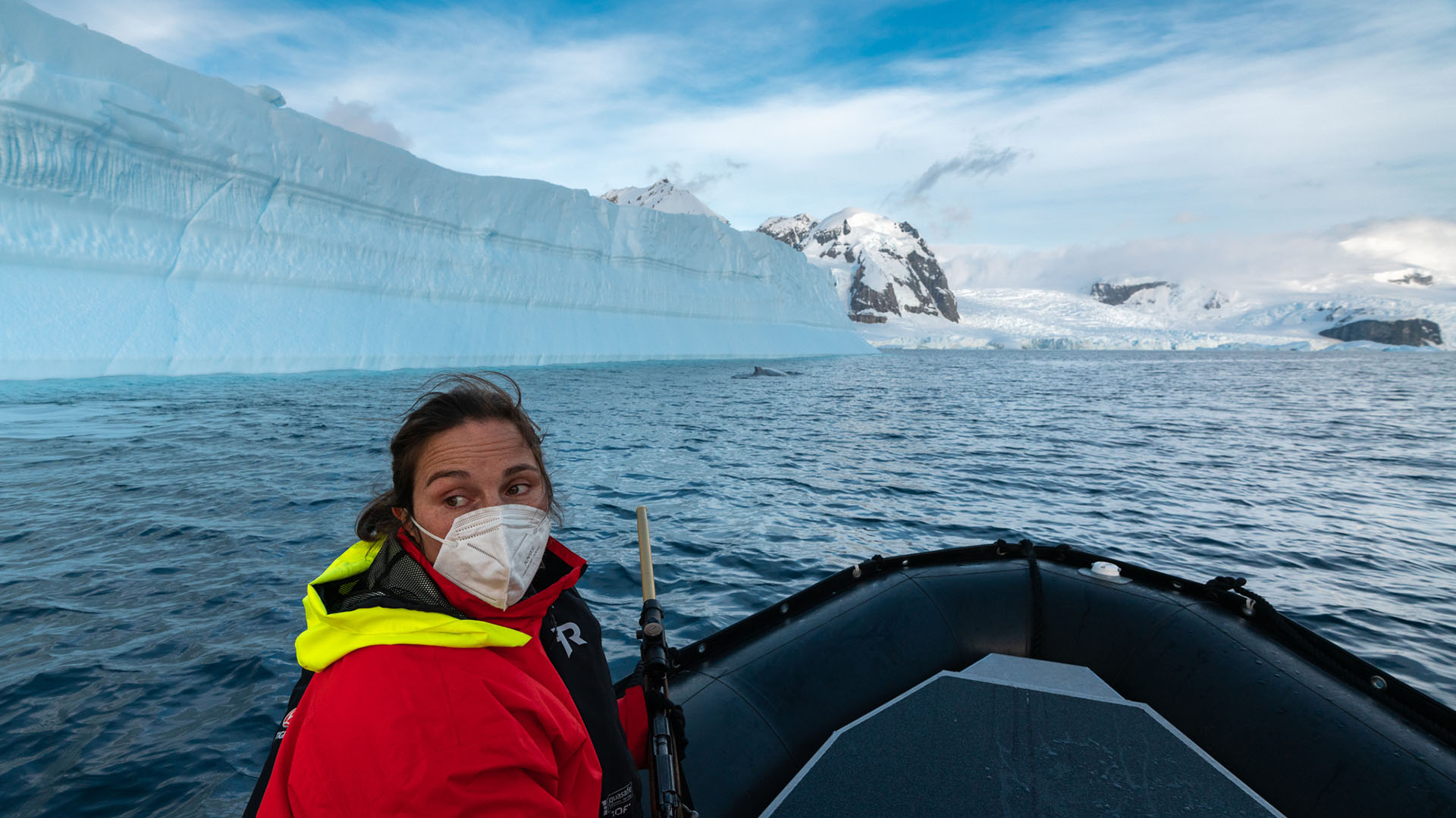 Gabriela en su viaje a la Antártida enero 2022.