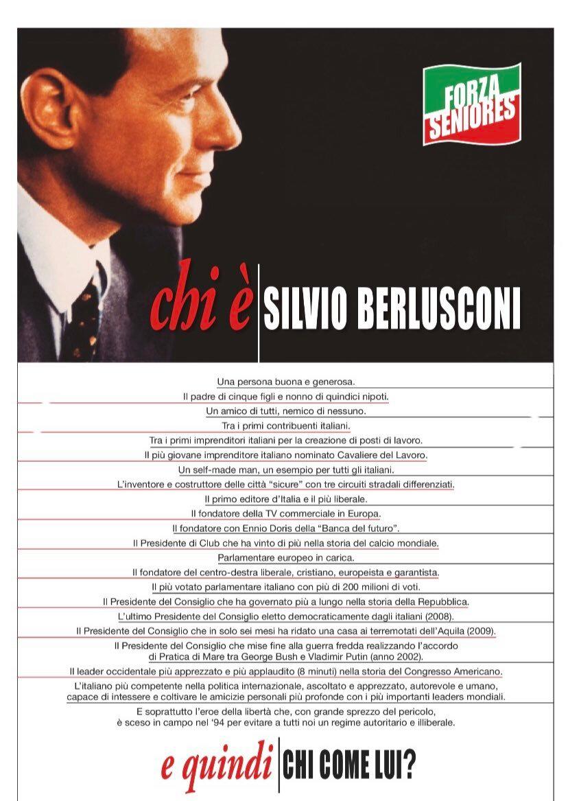 La página de publicidad que ensalza el genio y la figura de Berlusconi