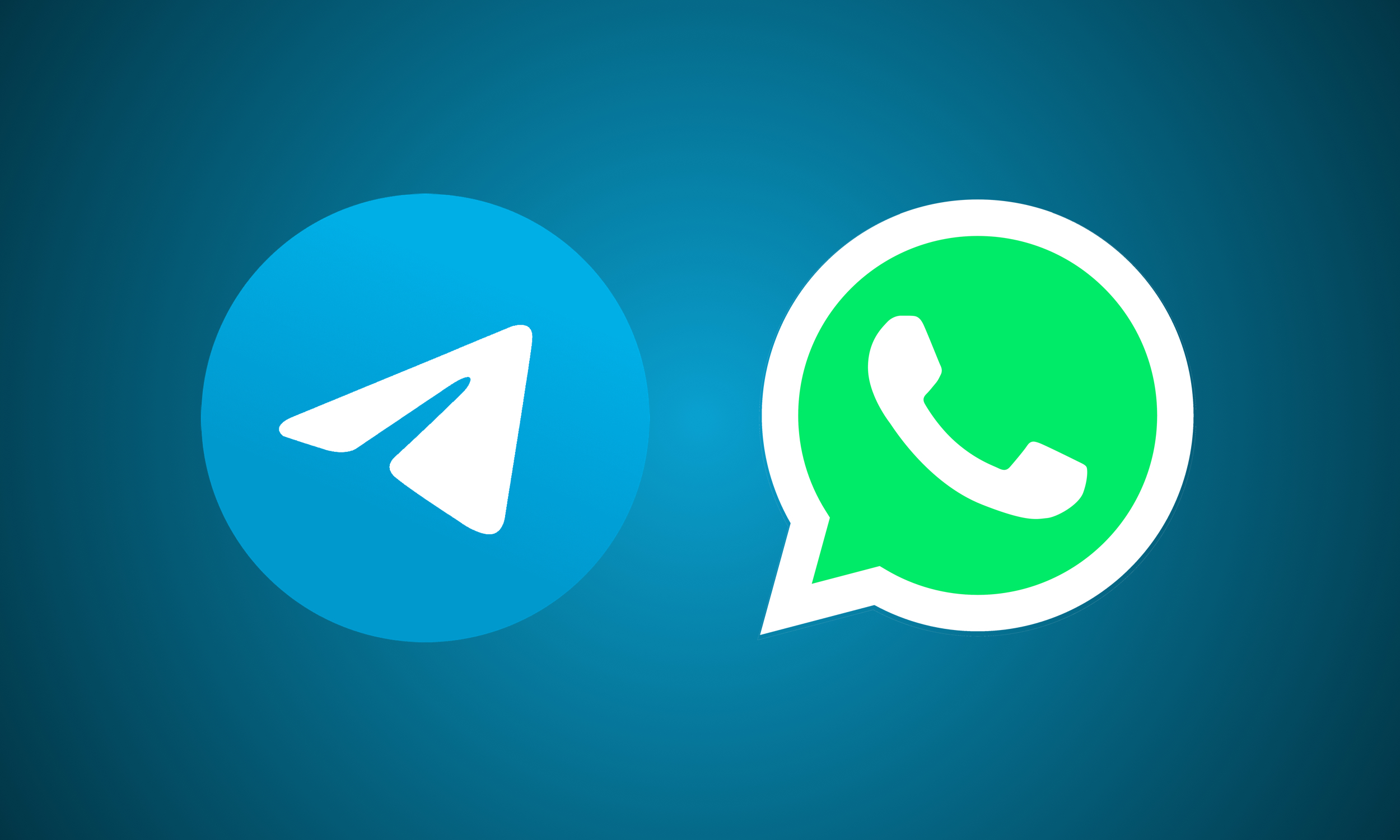 Logos de Telegram y WhatsApp. (foto: Hipertextual.com)