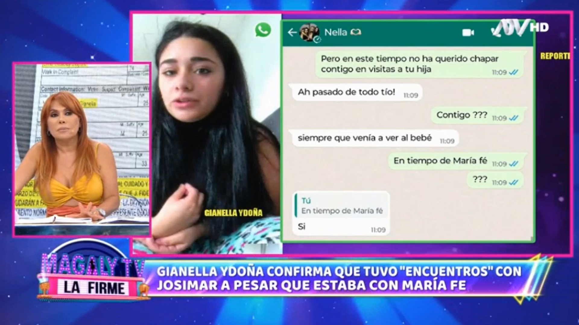 Gianella Ydoña revela que tuvo encuentros amorosos con Josimar cuando él estaba con María Fe