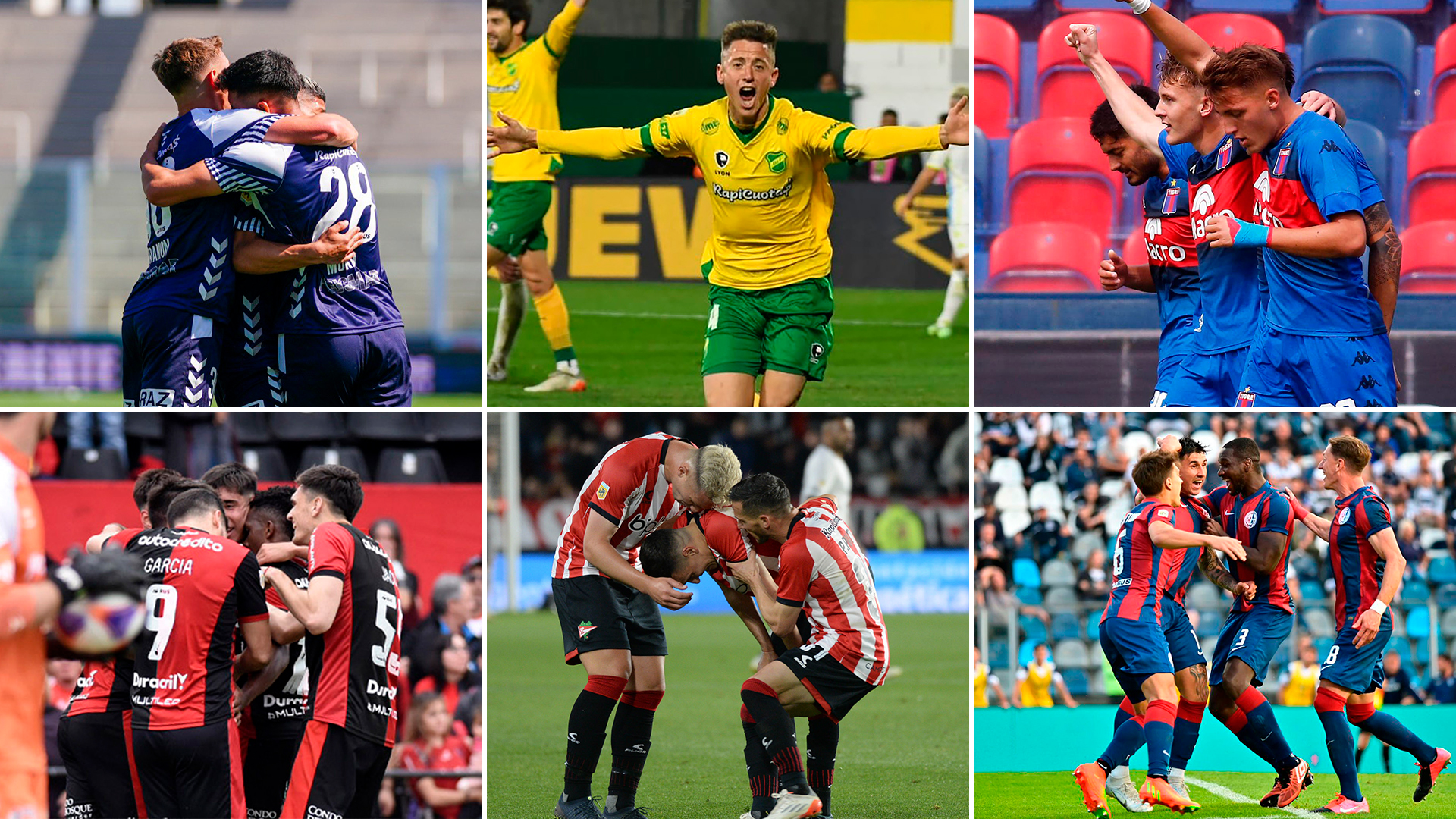 Los clasificados a la Copa Sudamericana: Gimnasia, Defensa y Justicia, Tigre, Newell's, Estudiantes y San Lorenzo.