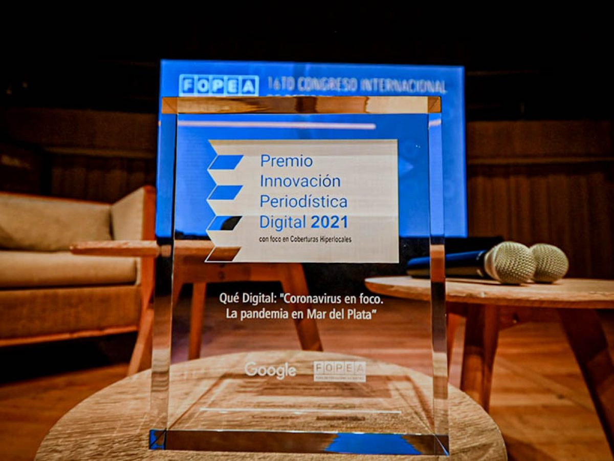 Premio a la Innovación Periodística Digital 2021. (foto: Que digital)