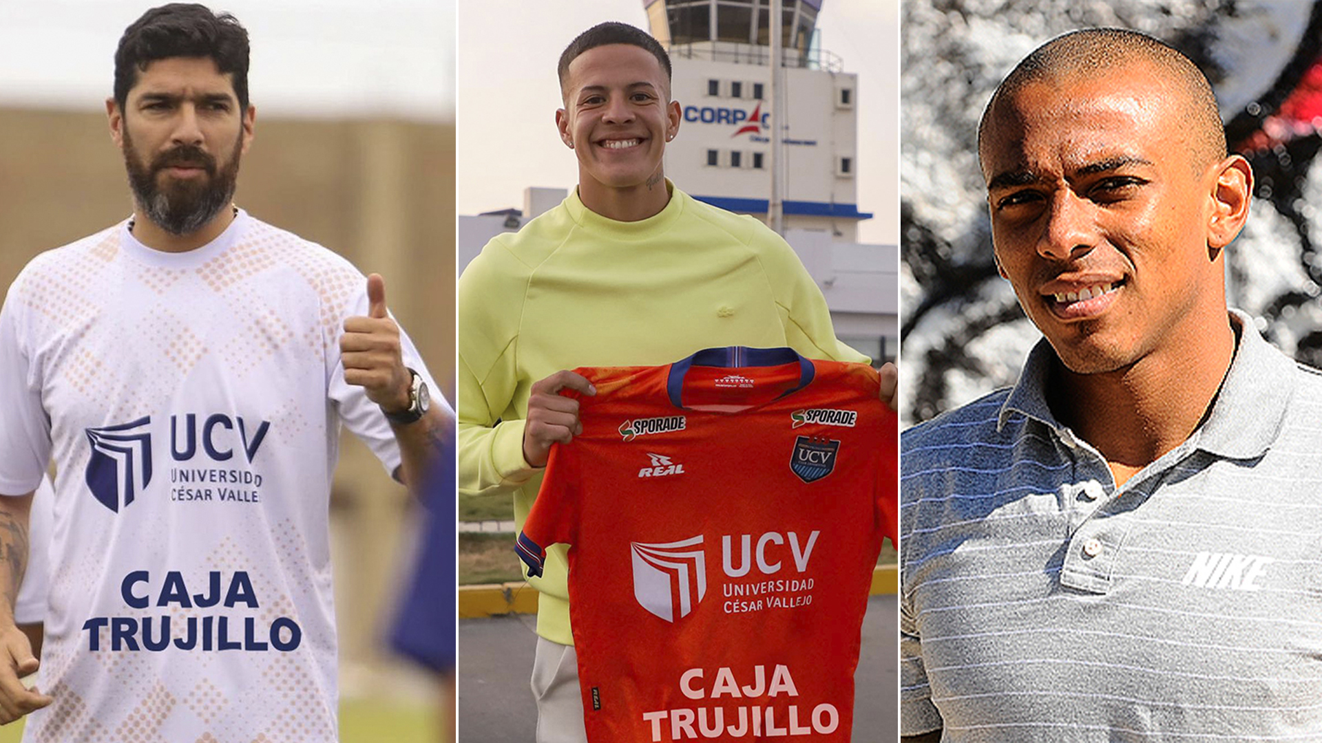 Sebastián Abreu, Sebastián González y Ángel Rodríguez son los nuevos miembros de la UCV. (César Vallejo/ Tenfield)