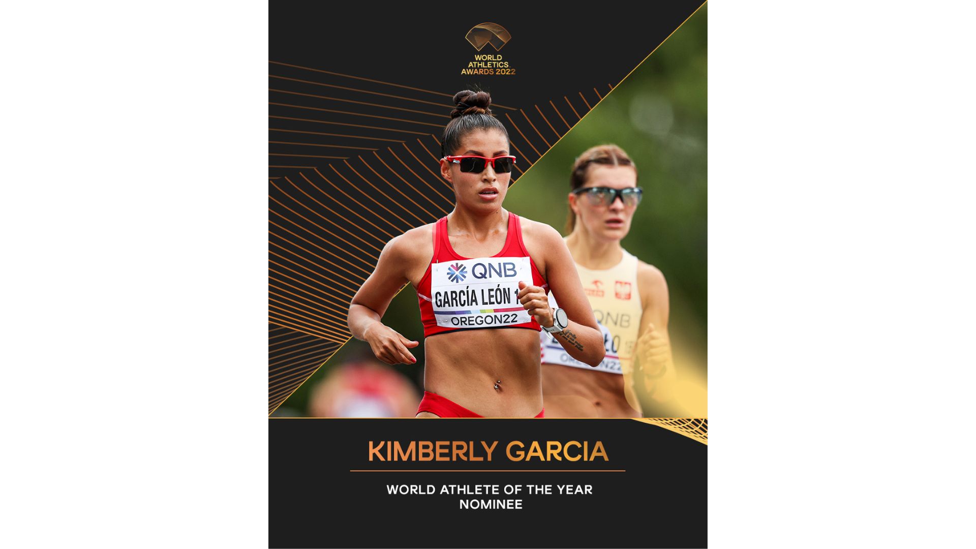 Kimberly García won two gold medals at the World Championships in Athletics held in Oregon this year.