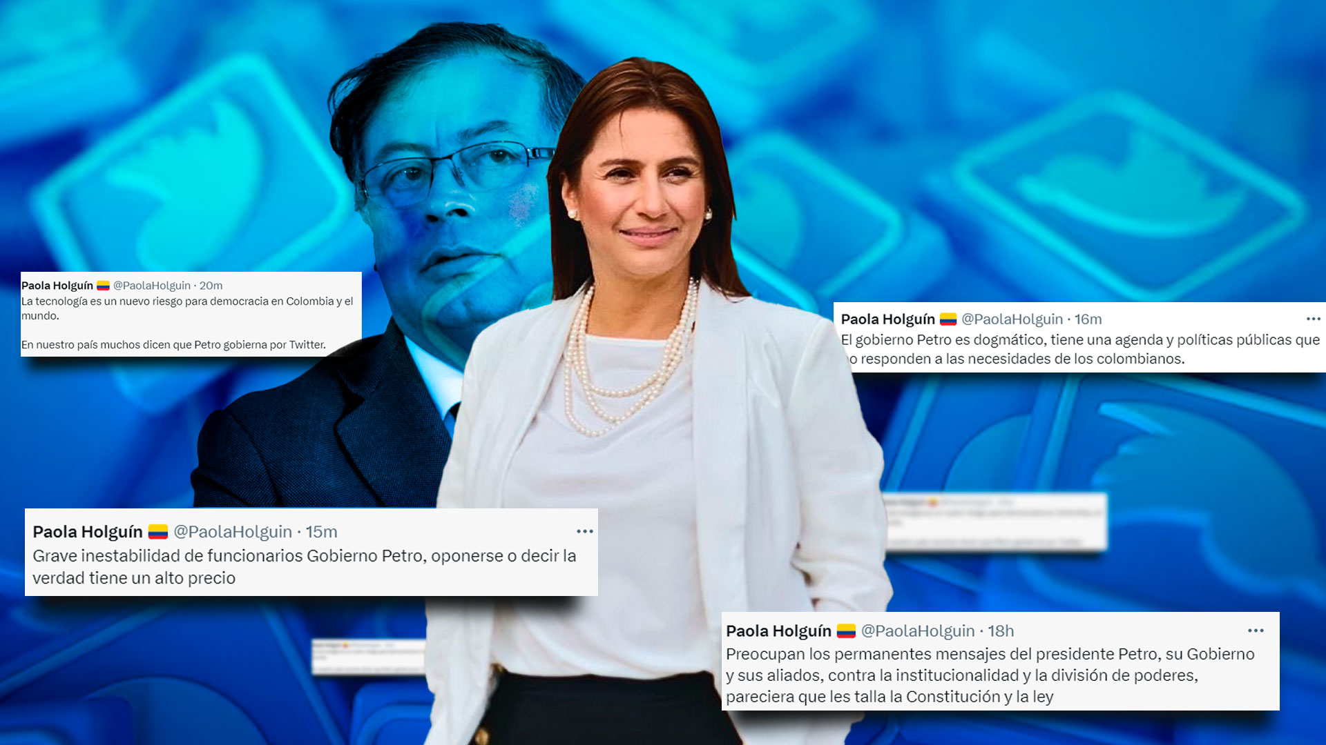 Paola Holguín afirmó que Petro es “un presidente que gobierna por Twitter” 