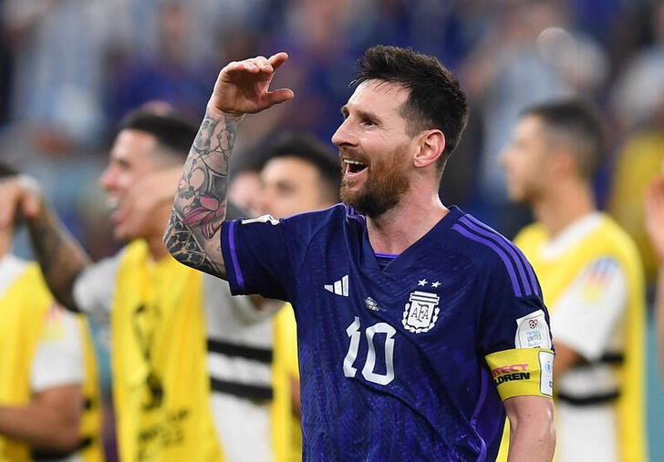 Nov 30, 2022 
Foto del miércoles del capitan de Argentina Lionel Messi celebrando la clasificación  a octavos de final del Mundial 
REUTERS/Jennifer Lorenzini