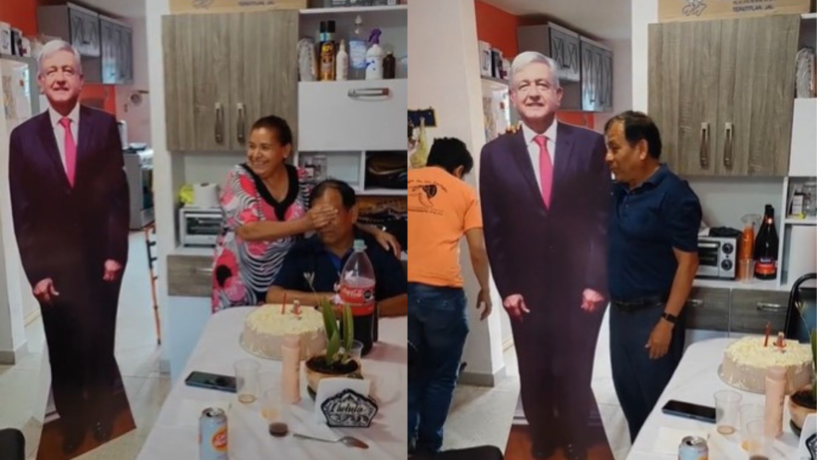 El señor se mostró conmovido y emocionado cuando vio la fotografía del presidente en medio de su cocina.
(Foto: marcesc56)