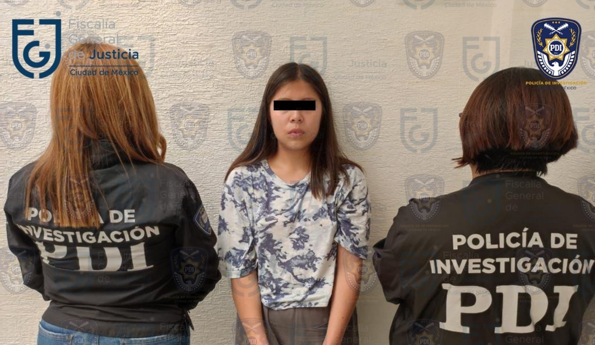 Fue detenida por personal de la Fiscalía CDMX 
(Foto: Fiscalía CDMX)