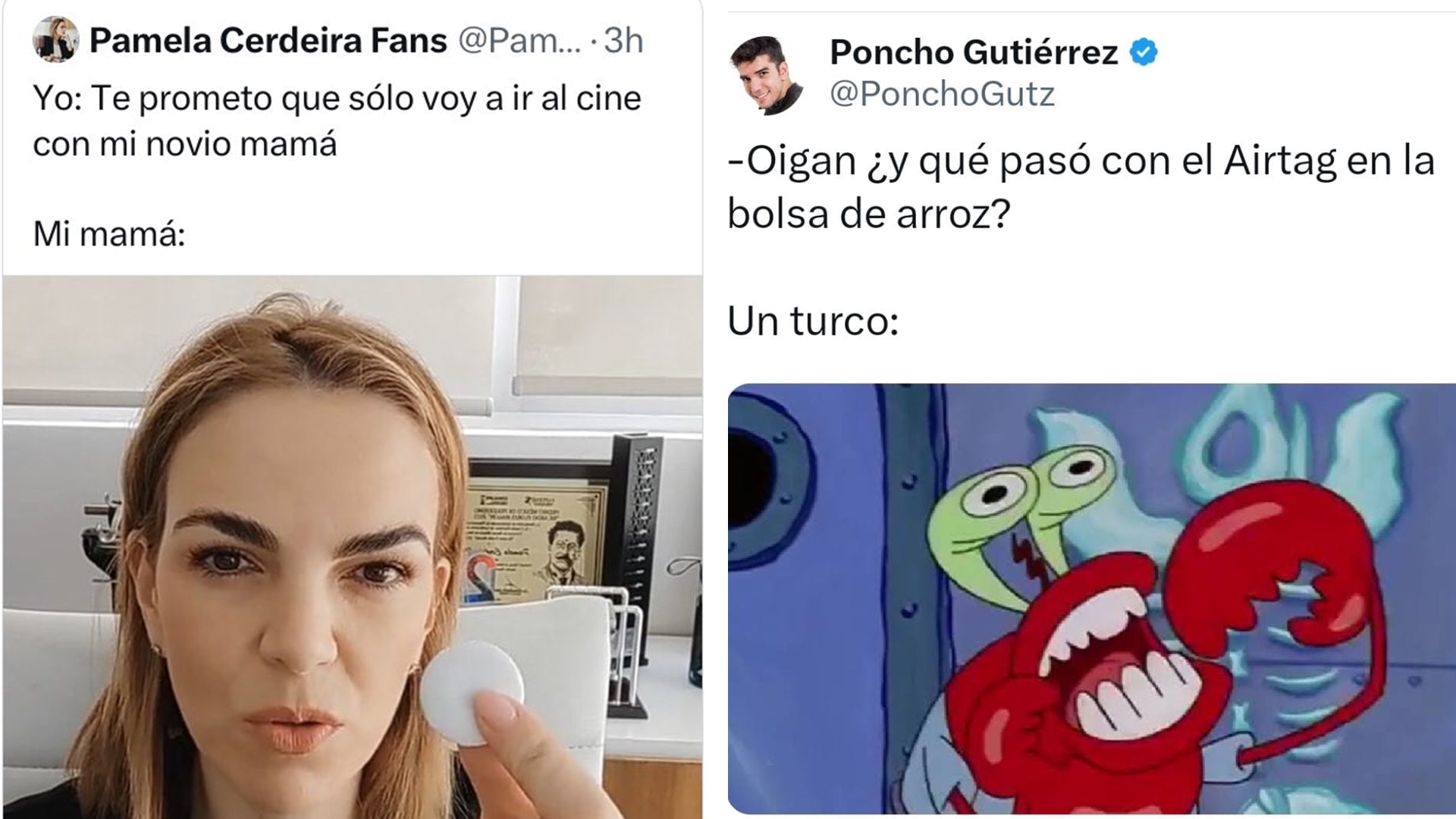 El AirTag de Pamela Cerdeira provocó memes en redes sociales 
