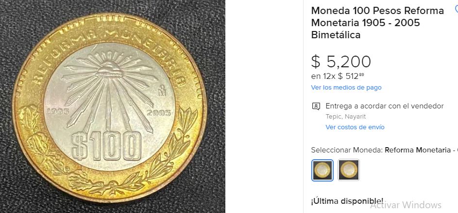Moneda conmemorativa Reforma Monetaria. (Foto: Pixabay)