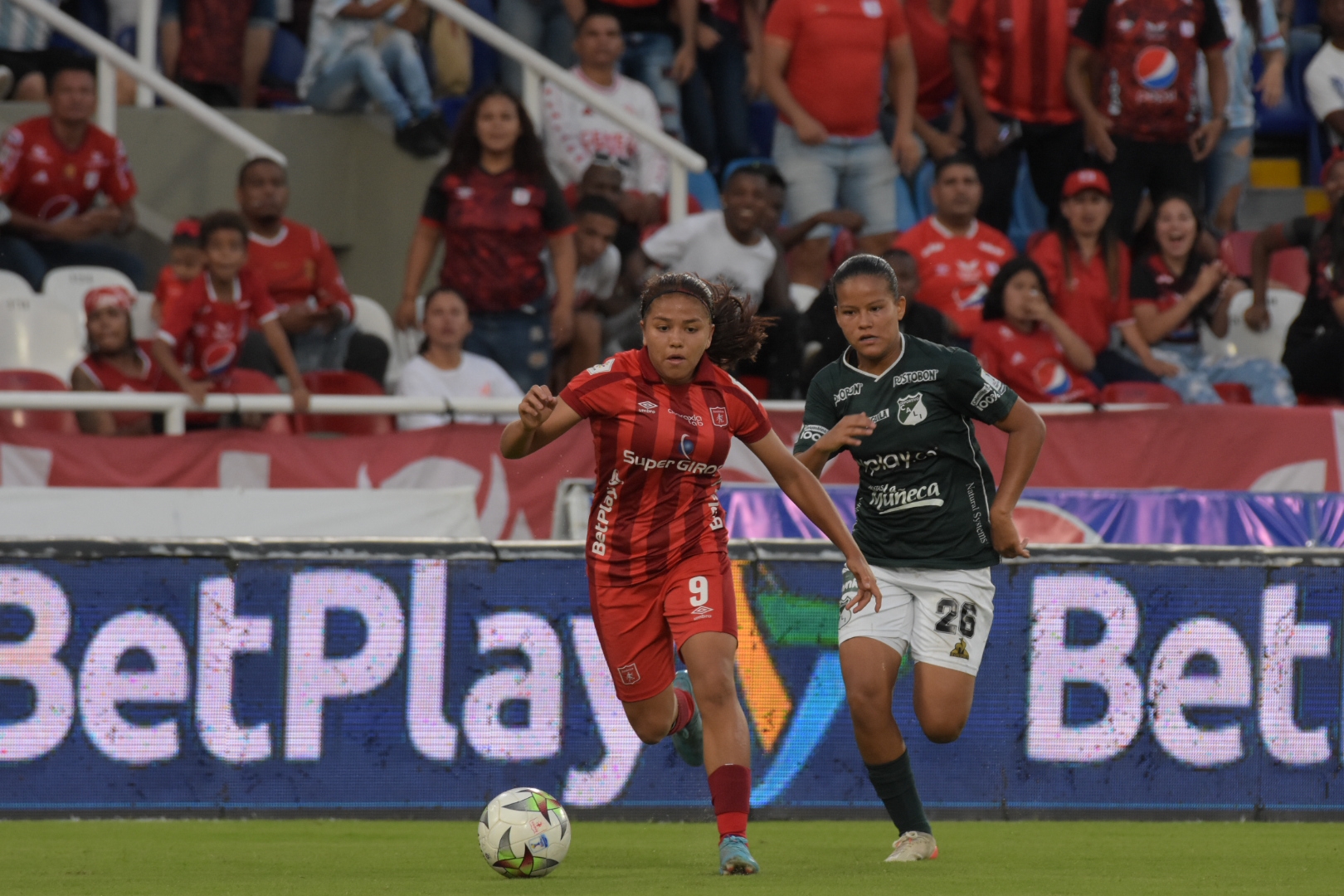 KALI.  5th June, 2022. América de Cali meets Deportivo Cali in a match valid for the 2022 Women's League Final at the Pascual Guerrero Stadium in the city of Cali.  (Colprensa - El País)