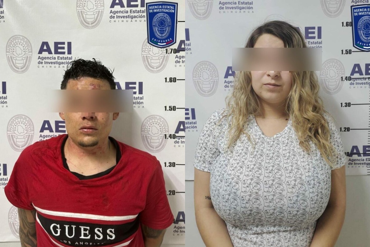 Felipe Antonio had 10 bags of cocaine, while Karen had another three packages of the same drug (Photo: Chihuahua Prosecutor's Office)