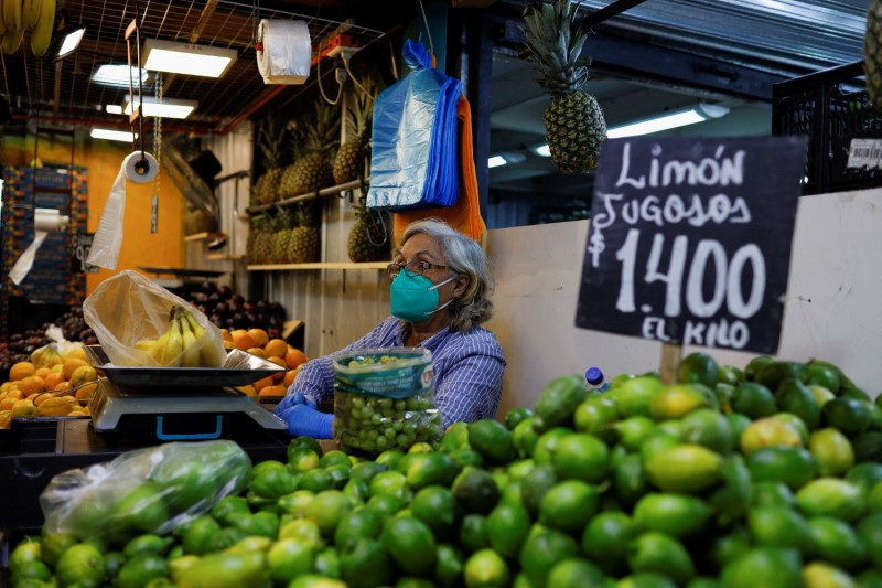 Una mujer vende limones en un mercado en Santiago, Chile (REUTERS/Sofía Yanjari/Archivo)