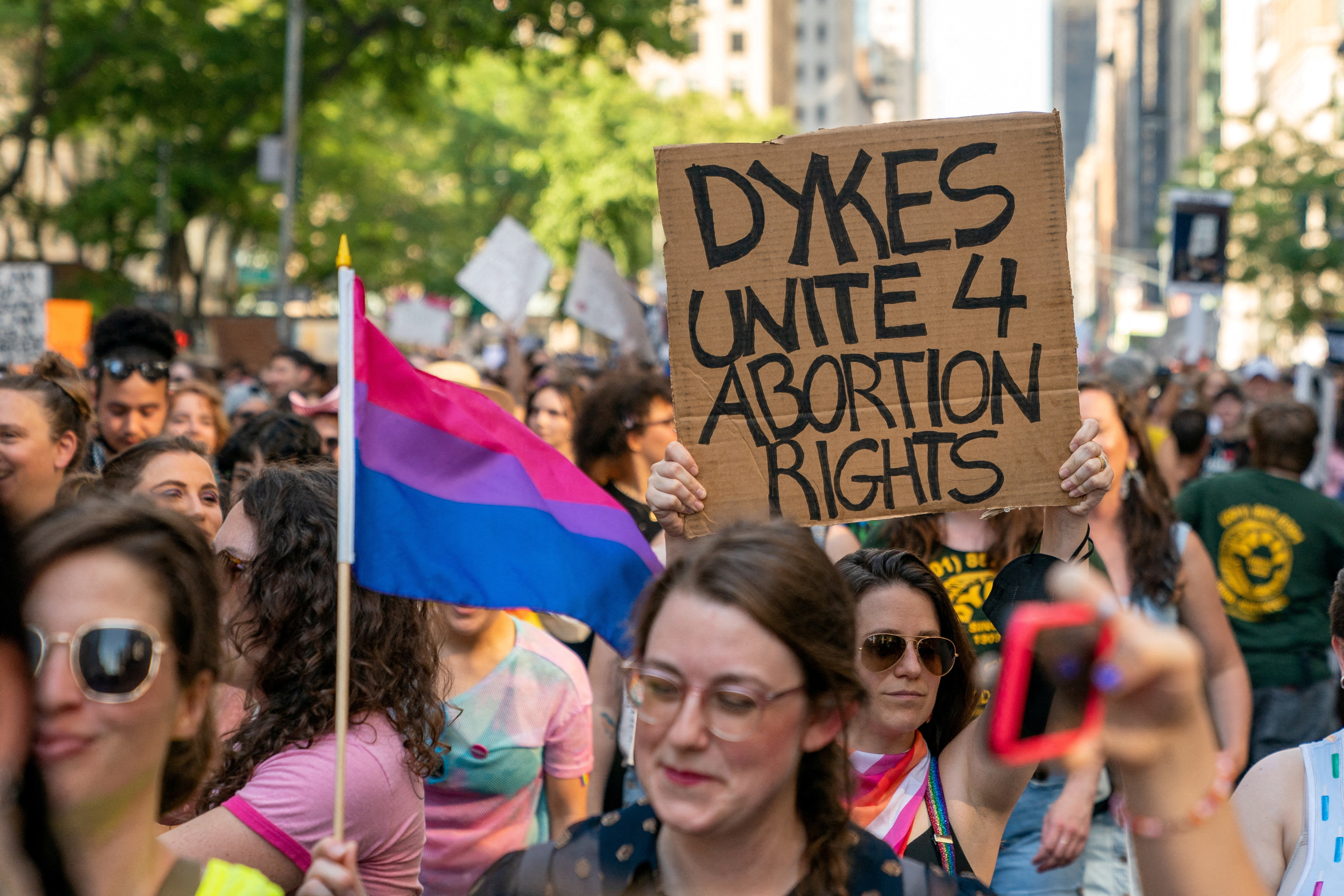 Una imagen de la Dyke Marche de este sábado en Nueva York (REUTERS/David 'Dee' Delgado).