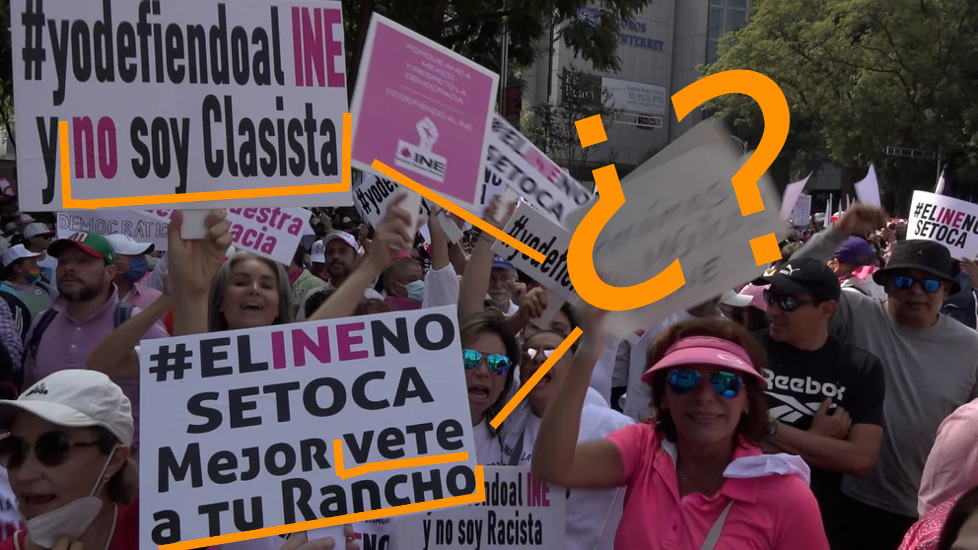 Señalaron consignas clásicas en marcha del INE (Foto: Infobae México)