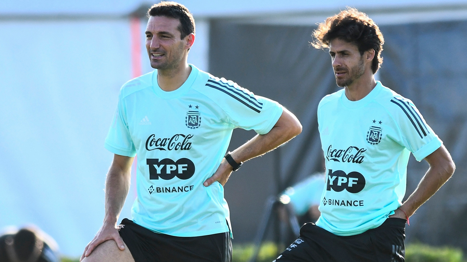 Lionel Scaloni y Pablo Aimar, una amistad que nació en el Mundial Sub 20 (Foto: Rodrigo Valle/Getty Images)