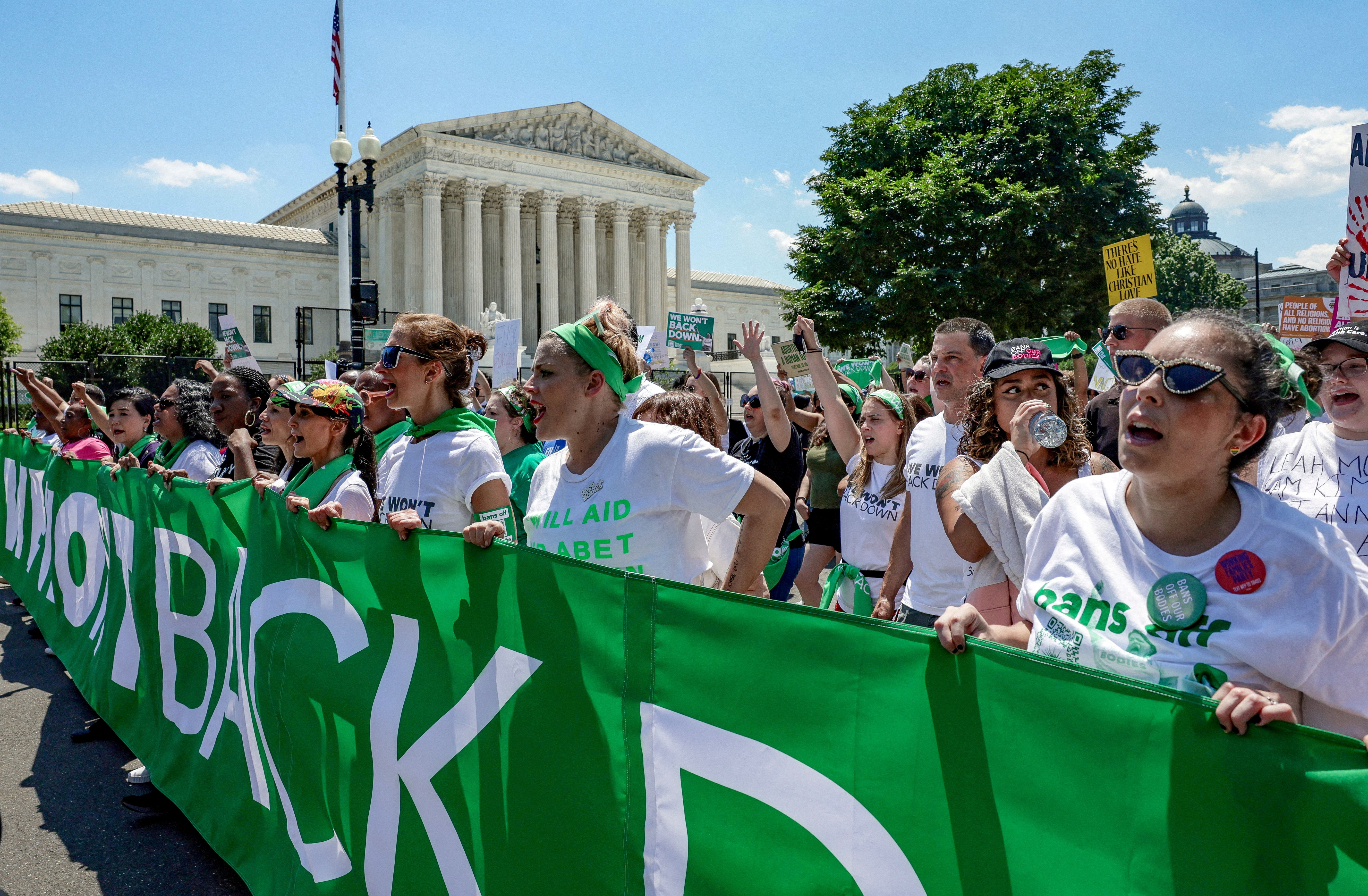 Protesta por el derecho al aborto frente a la Corte Suprema de EEUU (Reuters)