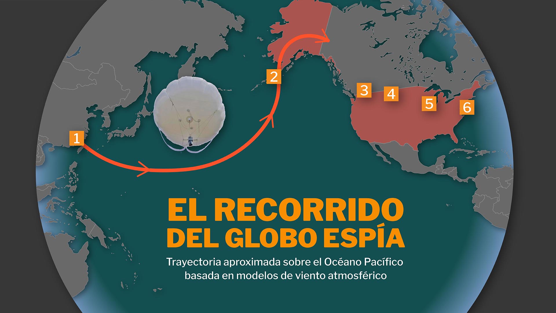 Estados Unidos rastreó al globo espía chino desde su lanzamiento en la isla de Hainan por una ruta inusual