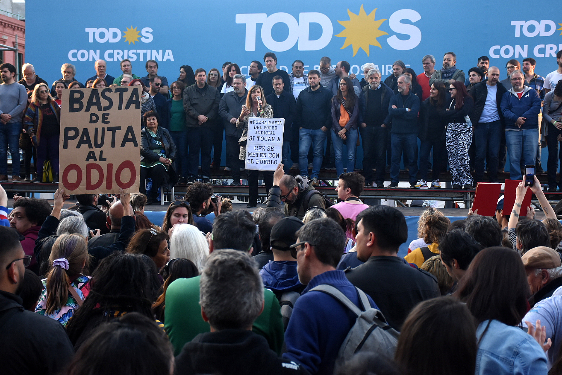 Acto en Parque Lezama en apoyo a Cristina Kirchner (Crédito: Nicolás Stulberg)