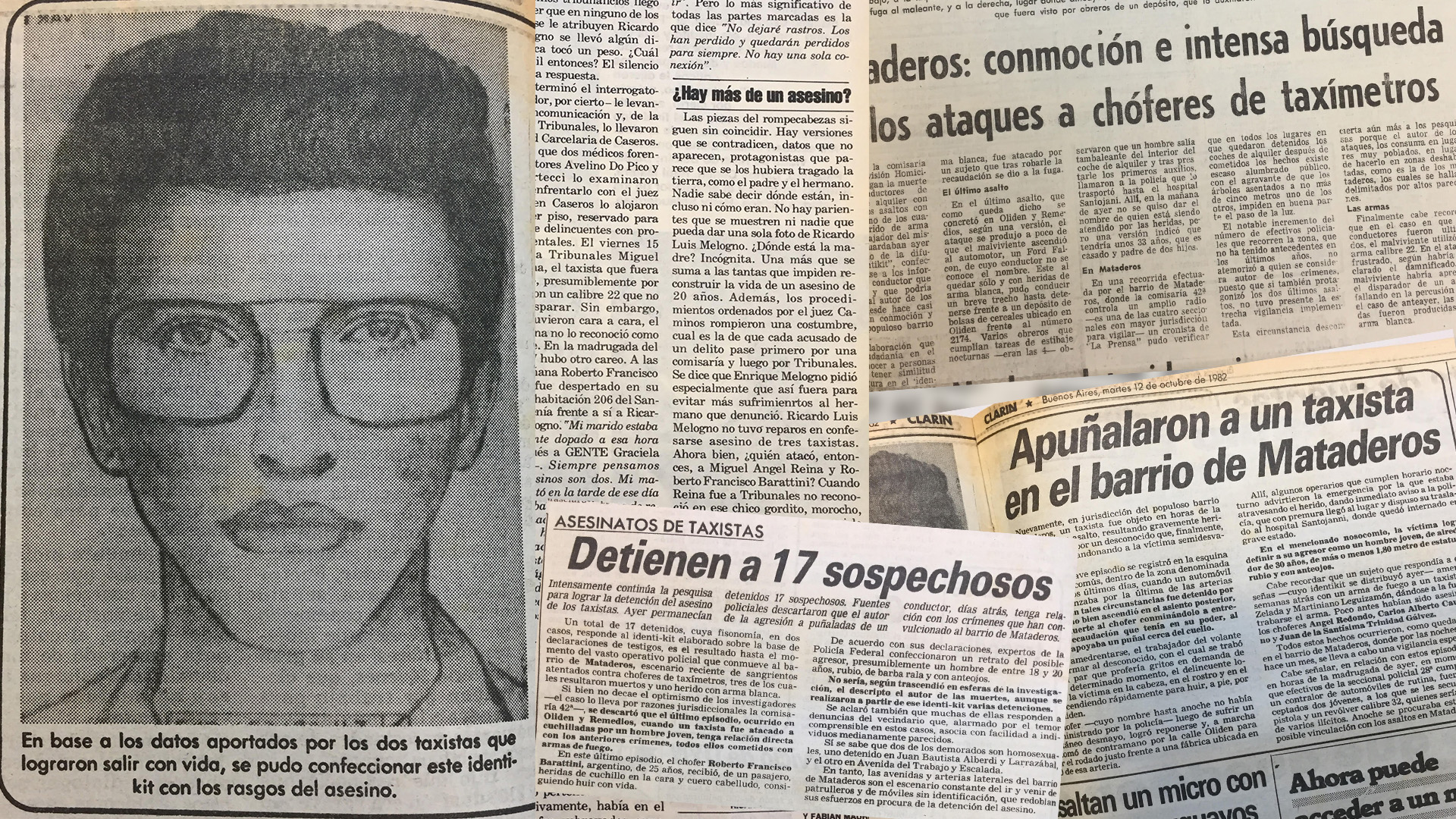 En 1982, Ricardo Luis Melogno, un asesino serial de taxistas, aterrorizó al barrio de Mataderos