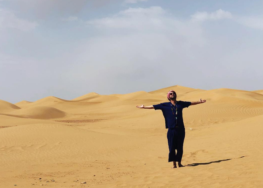 Aito de la Rúa en el Desierto del Sahara a mediados de 2018 (Instagram: @aitolab)