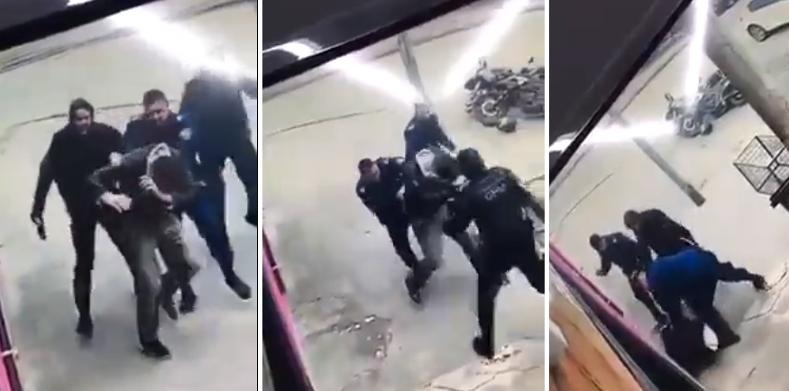Video: tres policías de la Bonaerense le dieron una paliza a un hombre y quedaron detenidos