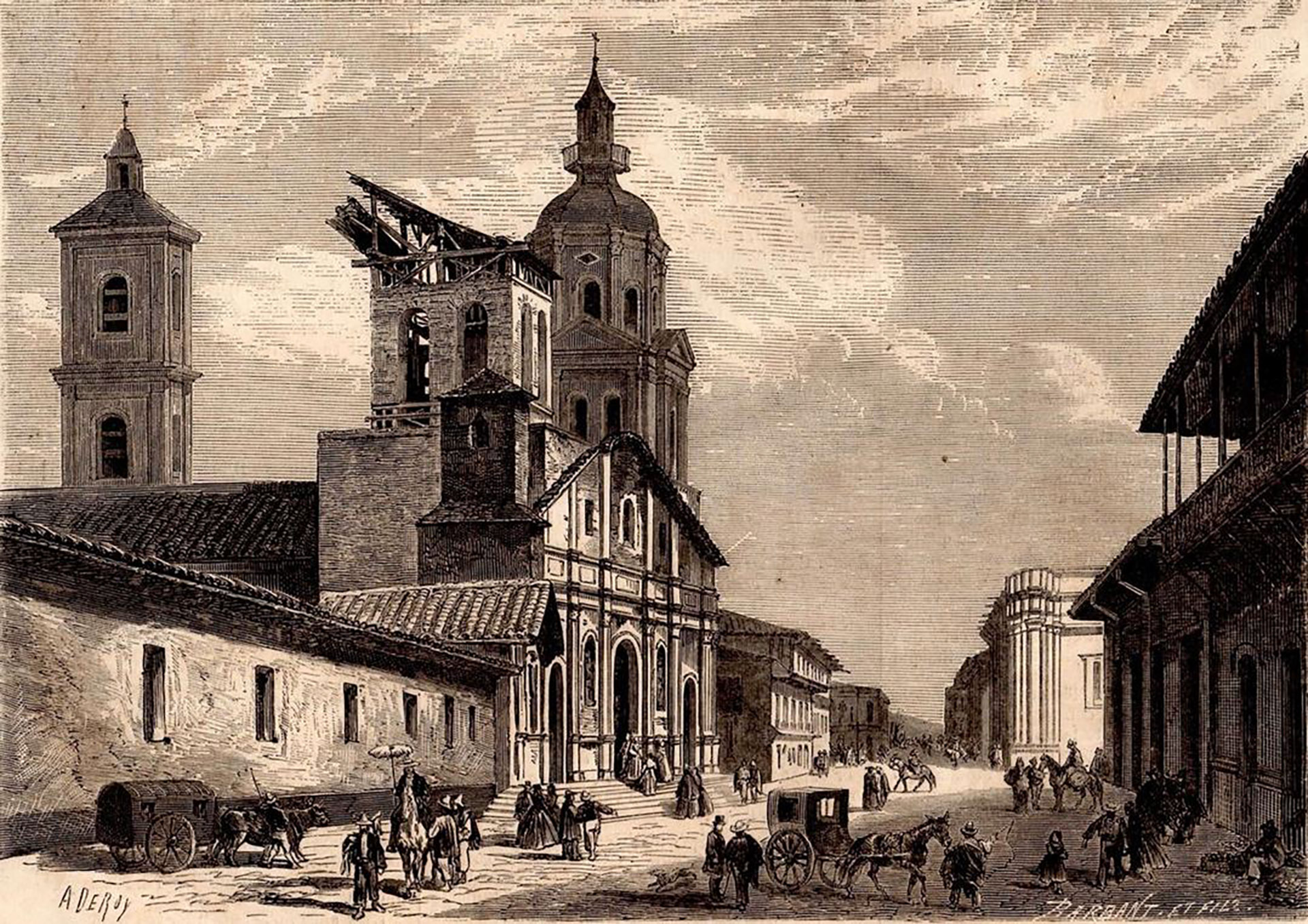 El templo de la Compañia de Jesús antes de la tragedia