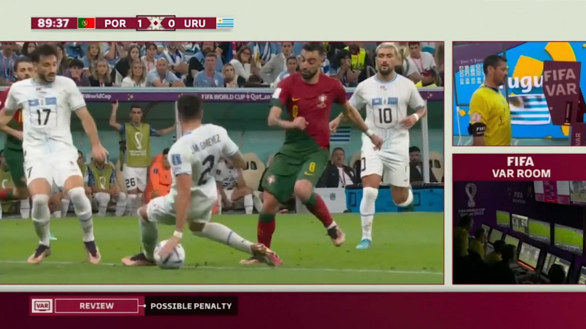 Technology demonstrated if Cristiano Ronaldo touched the ball in Portugal's goal against Uruguay 2