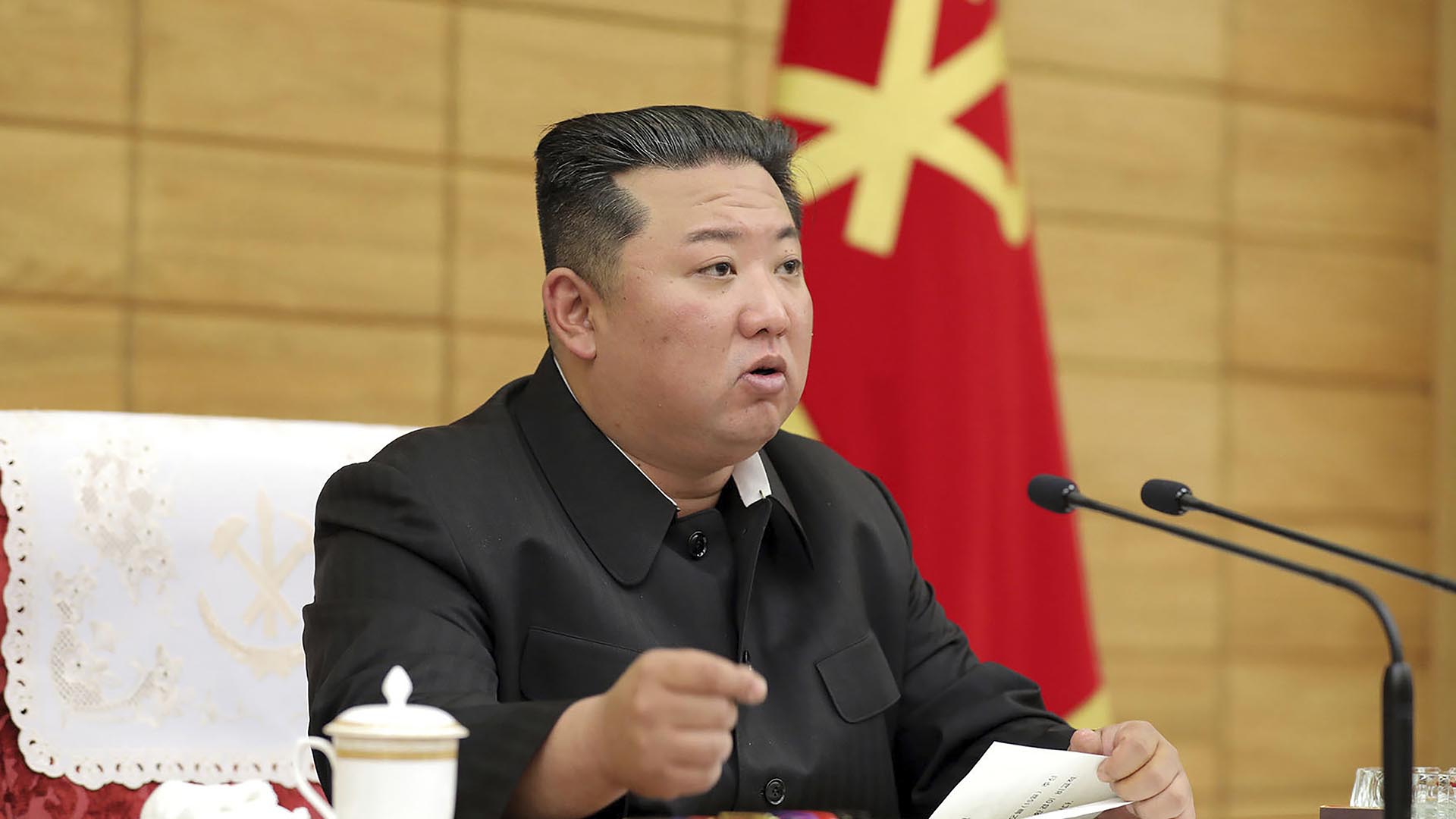 Kim Jong Un. (Agencia Central de Noticias de Corea/Servicio de Noticias de Corea vía AP)