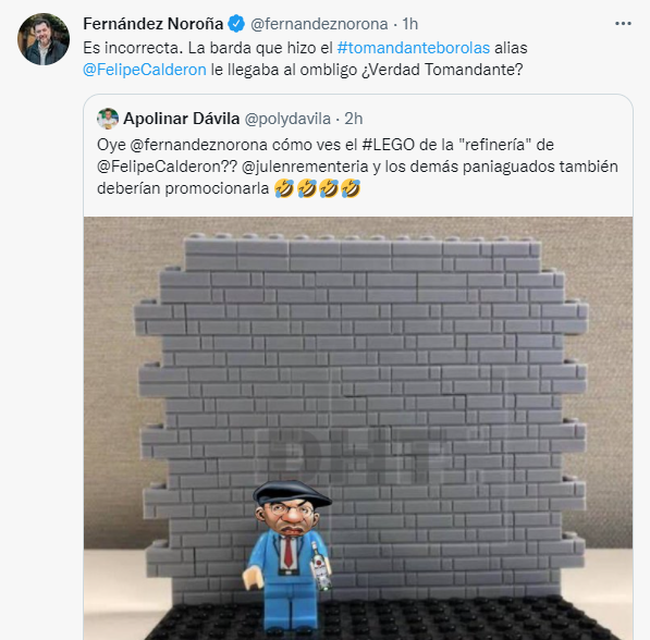 Fernández Noroña ya se había burlado de la "refinería" de Felipe Calderón (Foto: Twitter / @fernandeznorona)