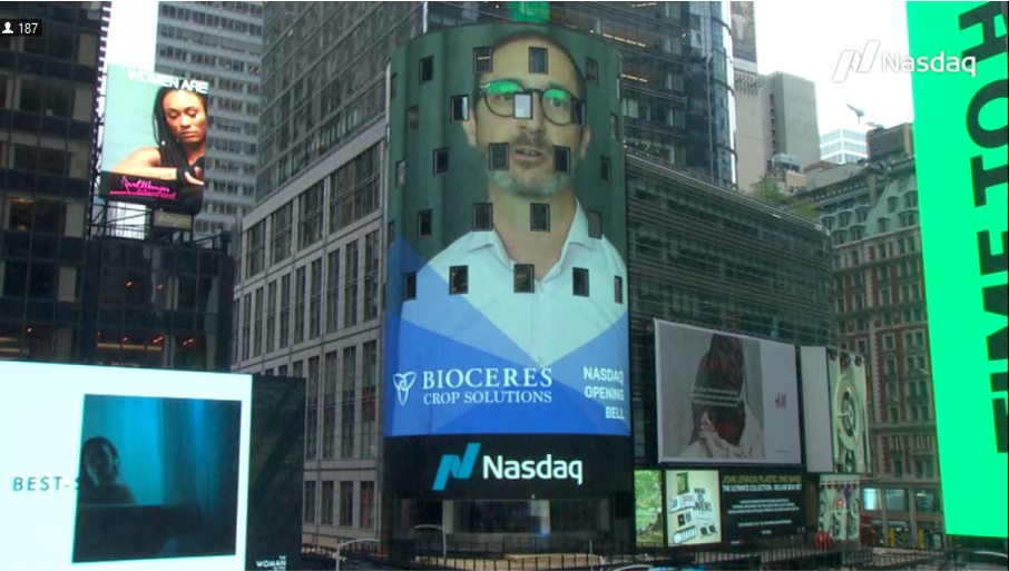 Federico Trucco, CEO de Bioceres, en la presentación de la empresa en el Nasdaq