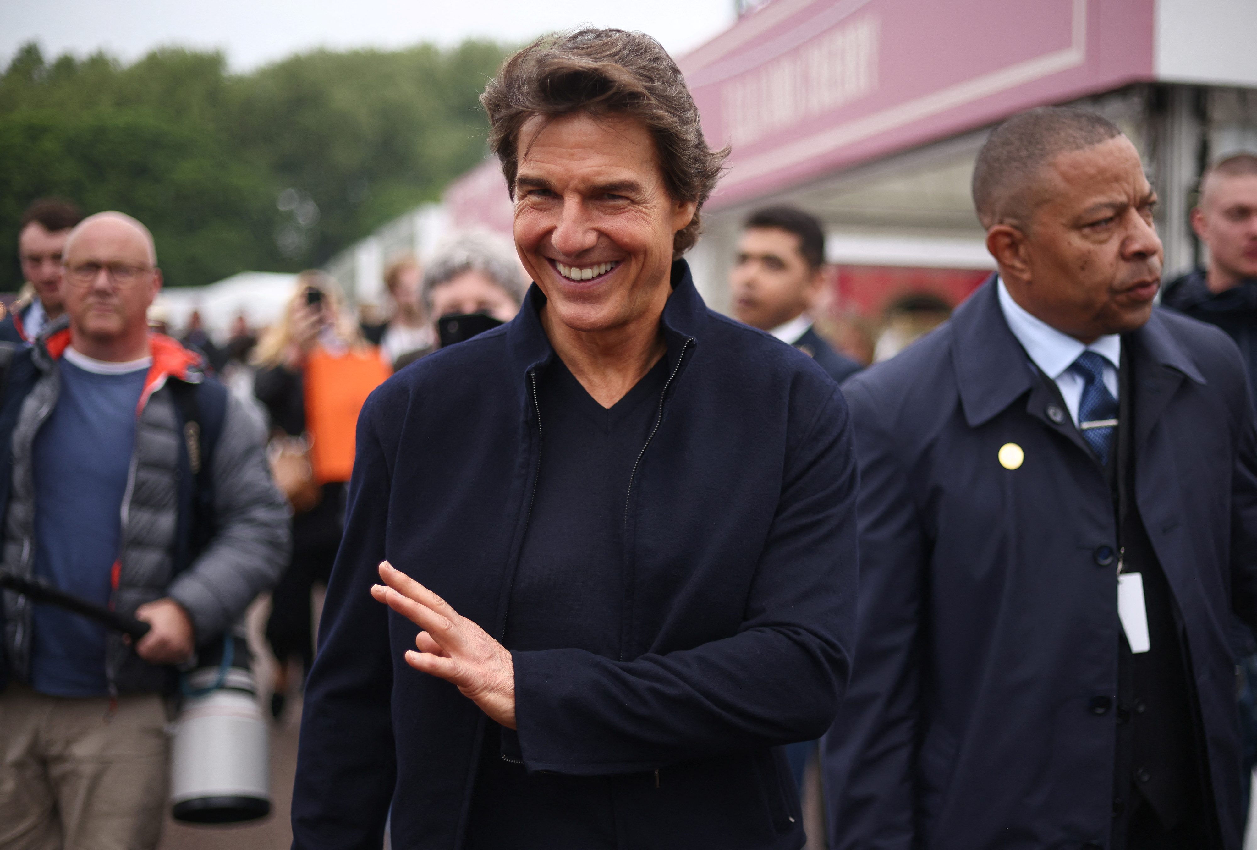 El actor Tom Cruise en el Castillo de Windsor, Gran Bretaña, el 15 de mayo de 2022 (Reuters)
