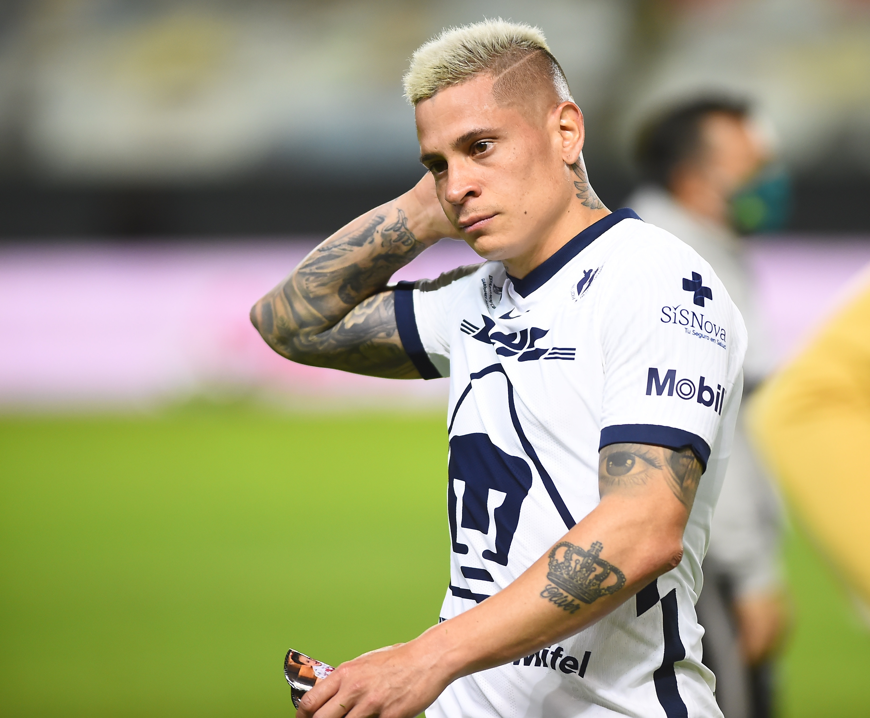 Juan Iturbe de Pumas después de perder la final.