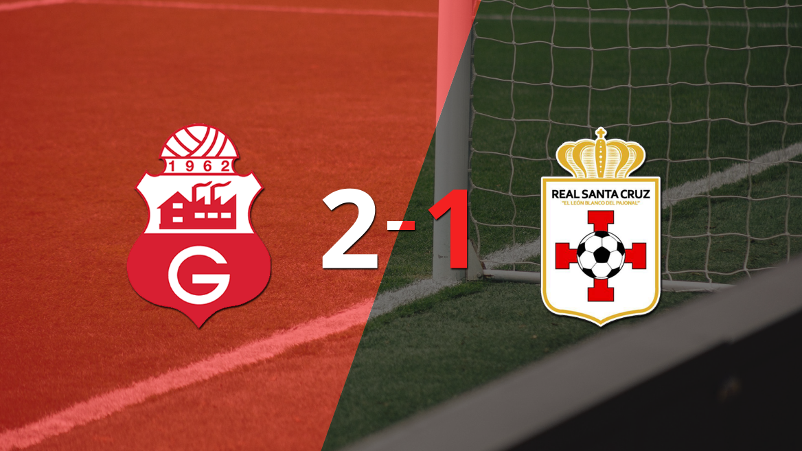 Guabirá logra 3 puntos al vencer de local a Real Santa Cruz 2-1