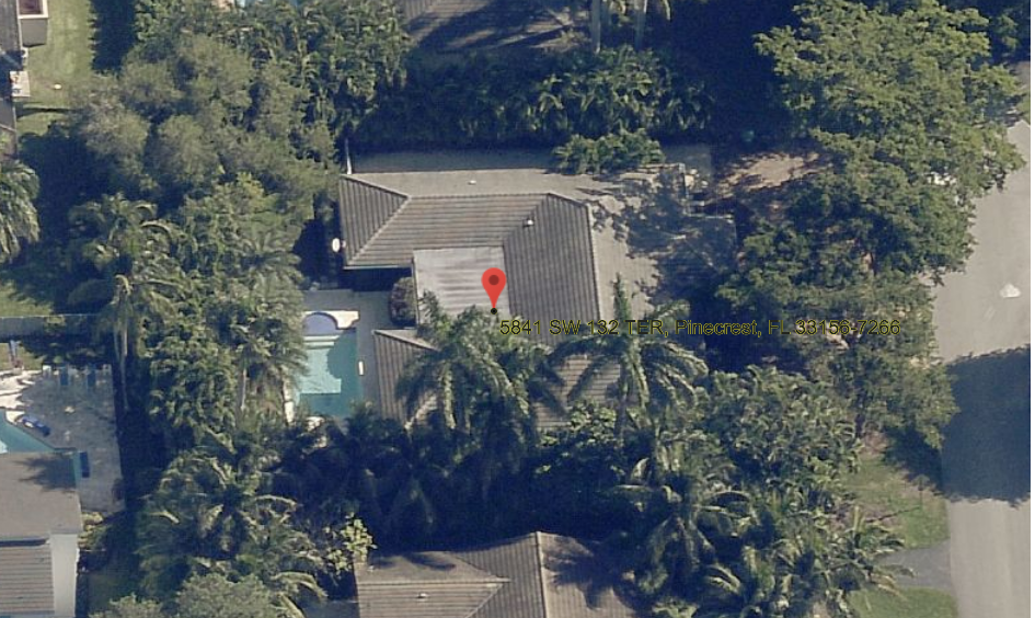 Una de las mansiones que compró el lobista venezolano en la zona de en la zona de Pinecrest Gardens, en Miami 