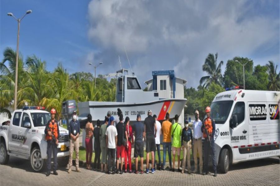 Una lancha con migrantes irregulares fue interceptada en San Andrés