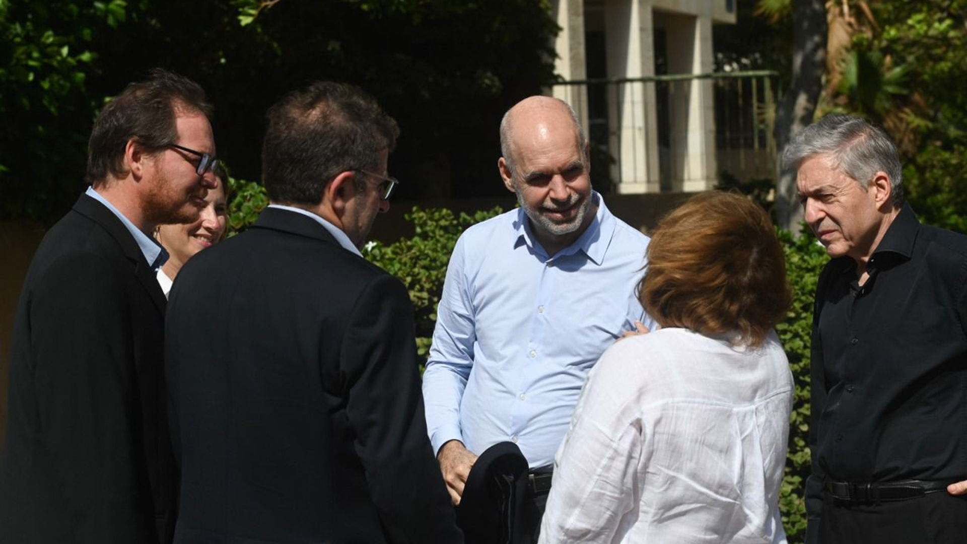 Horacio Rodríguez Larreta junto a Yossi Beilin, exvocero del Partido Laborista de Israel.