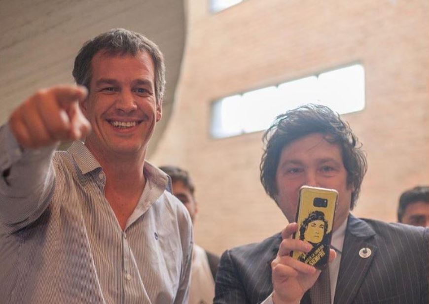 Agustín Spaccesi y Javier Milei