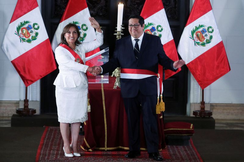 La presidenta de Perú, Dina Boluarte, quien asumió tras la destitución de Pedro Castillo (REUTERS/Sebastian Castaneda)