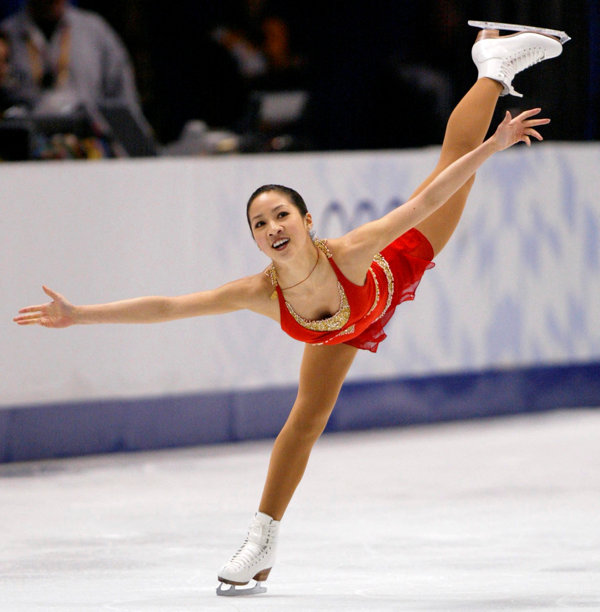 FILE PHOTO: Figure Skater Michelle Kwan of the United States performs her free  skating program at the Salt Lake 2002 Olympic Winter Games, February 21, 2002. REUTERS/Mike Segar/File Photo
