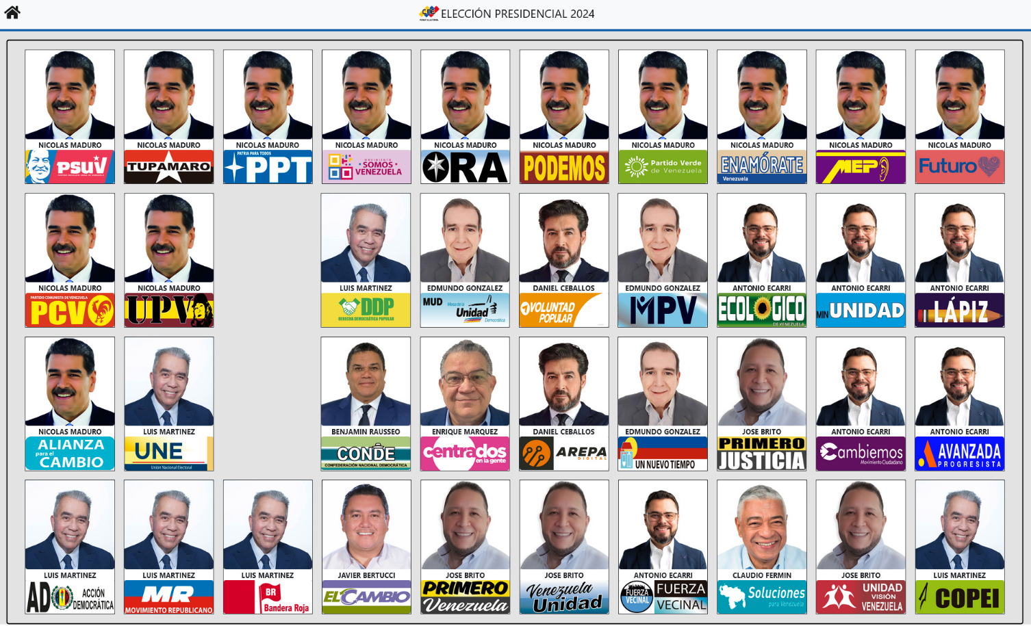 Elecciones en Venezuela: así quedó la boleta oficial para las presidenciales del próximo 28 de julio