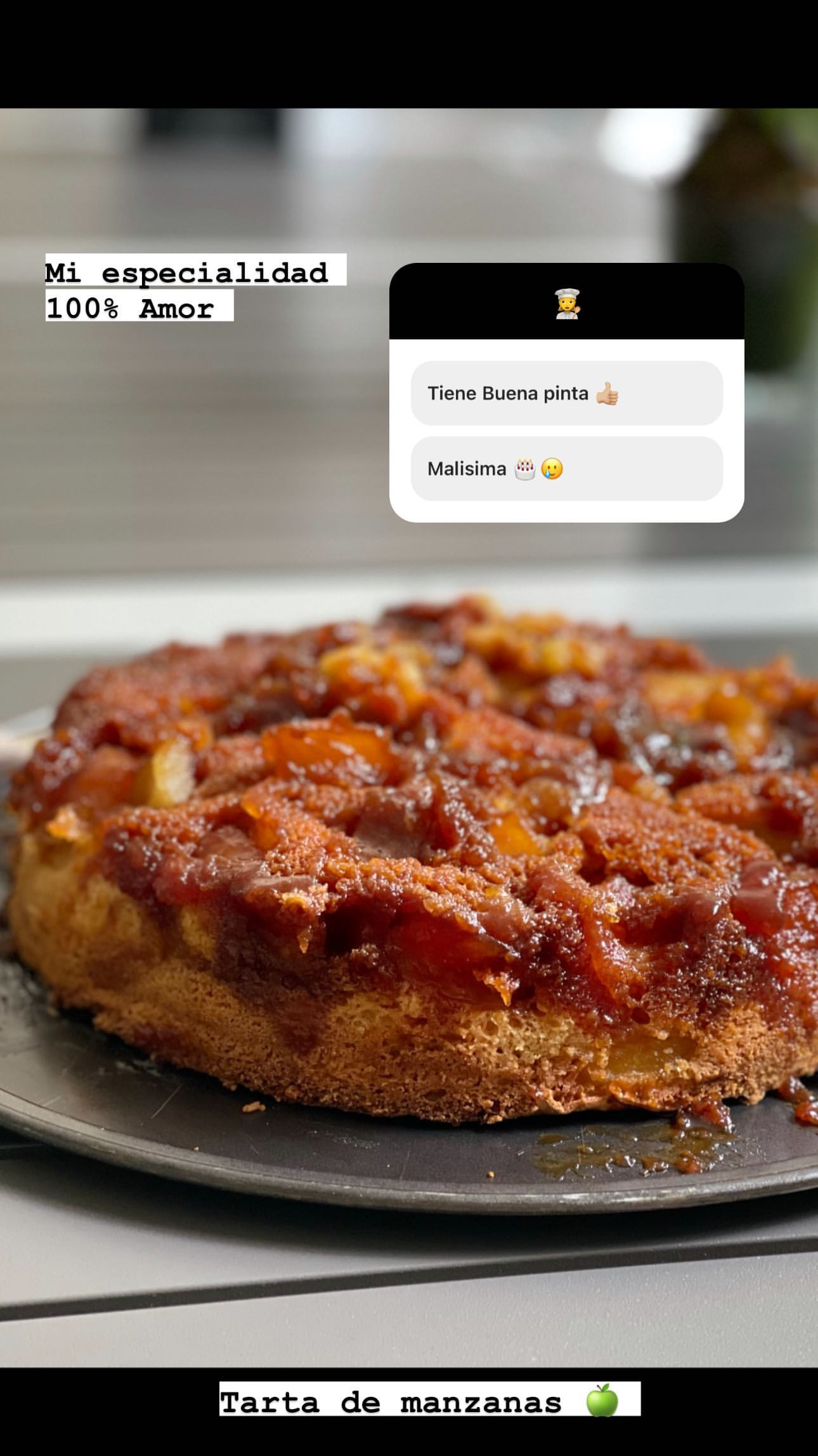 Wanda Nara y la tarta de manzanas, su especialidad