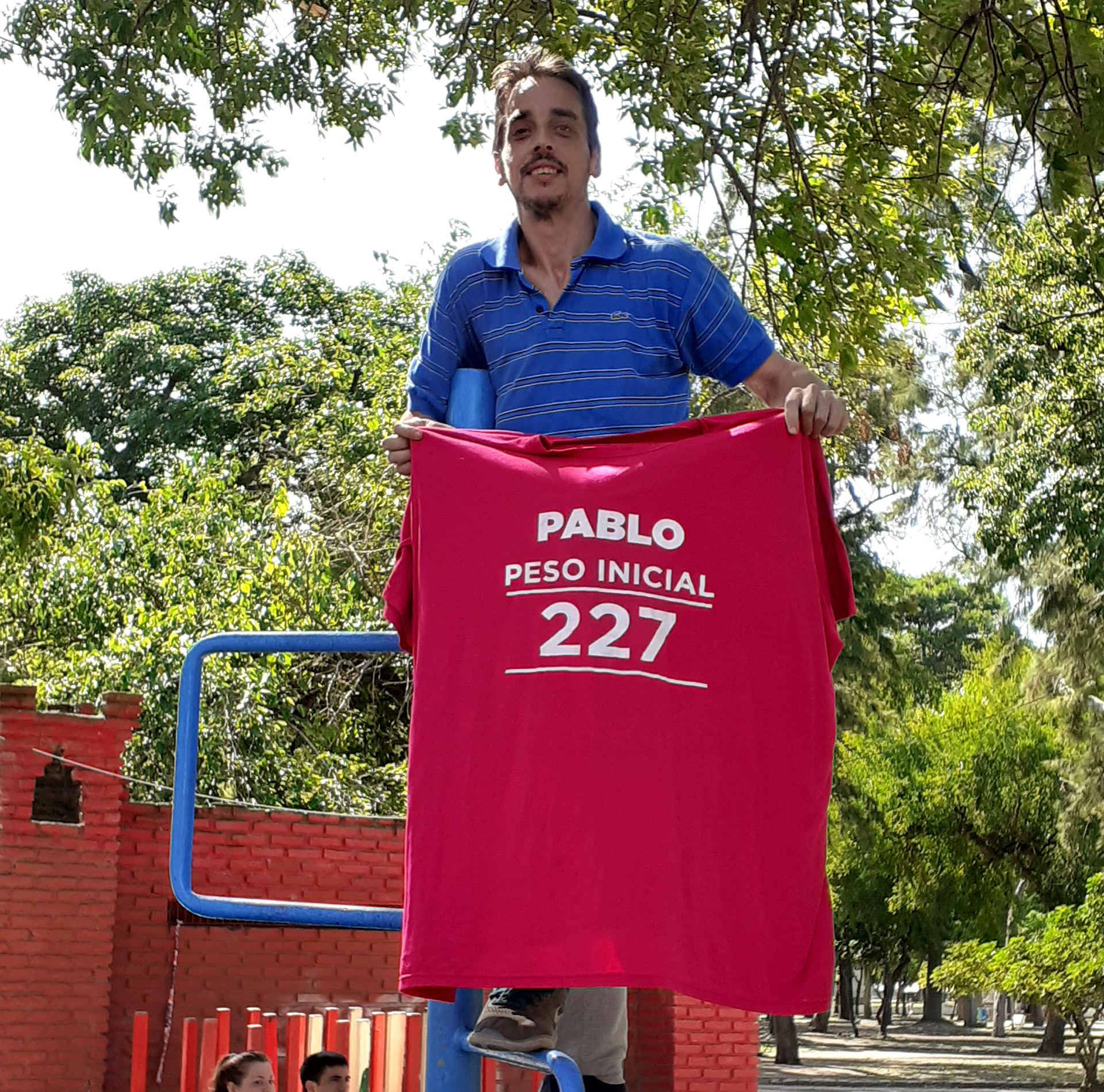 Pablo Bragale ingresó a Cuestión de Peso con 227 kilos en el 2017 (@pablobragale)