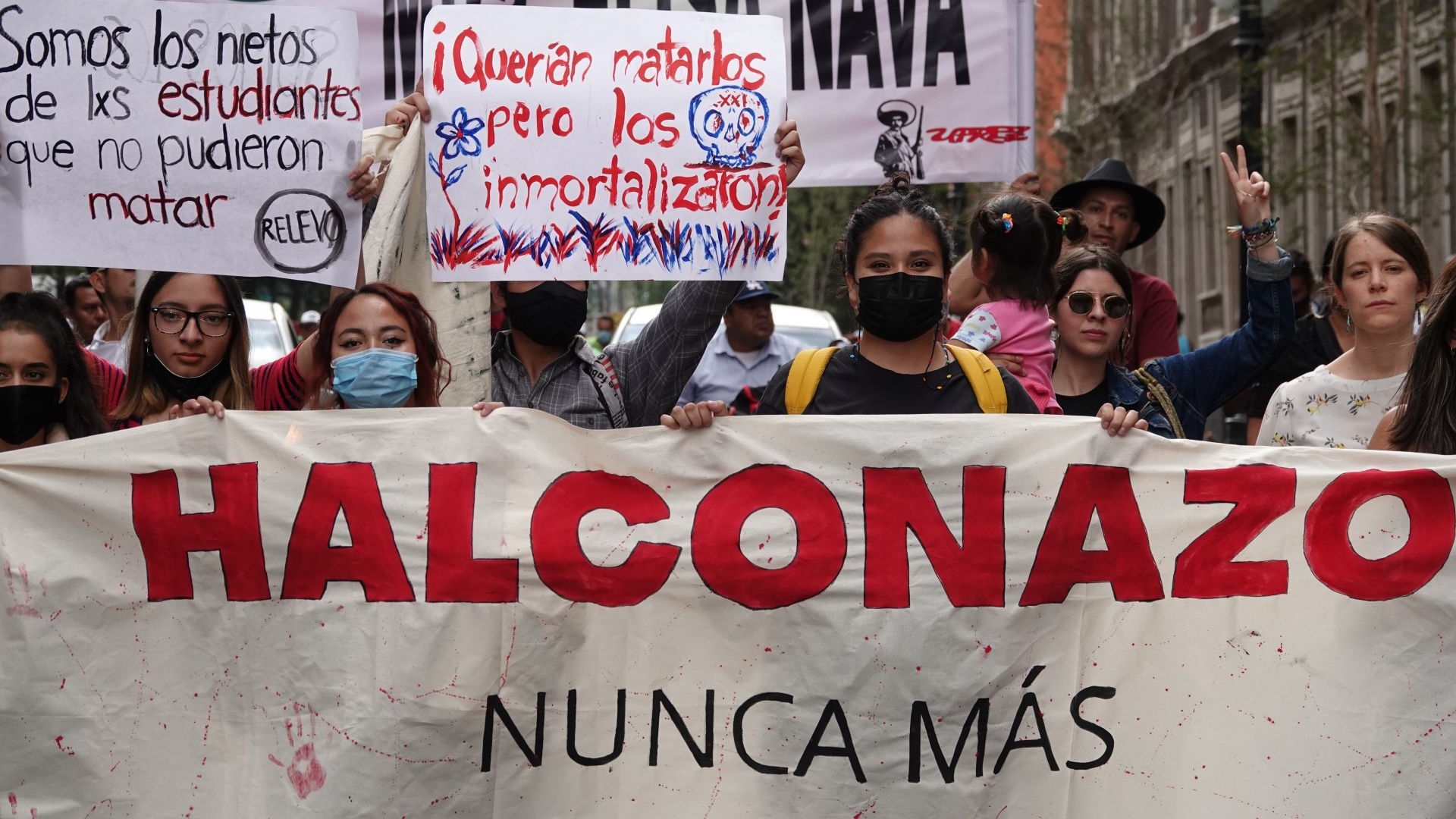 Aniversario 52 del Halconazo: activistas marcharon en CDMX para conmemorar masacre de más de 200 jóvenes