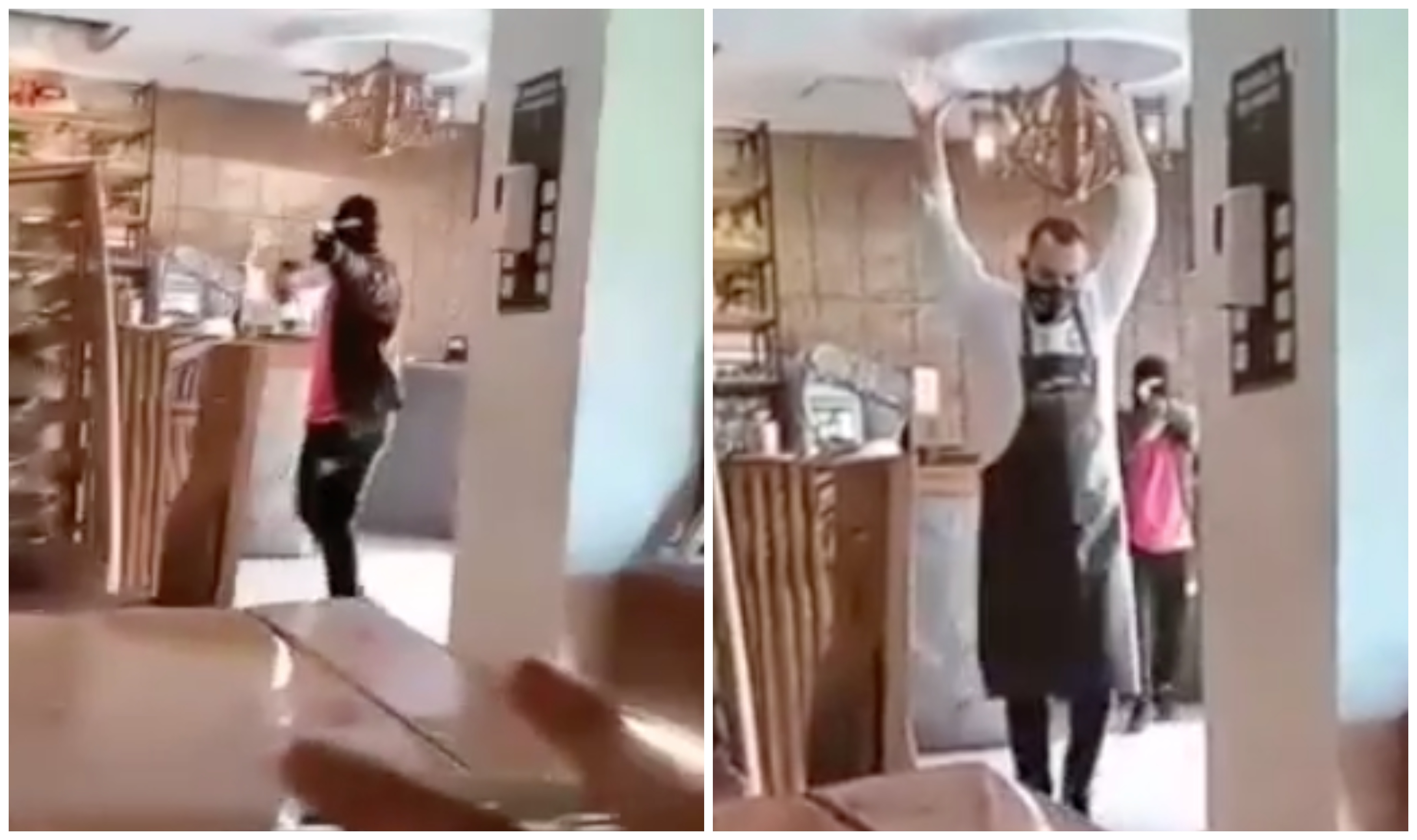 La Policía Metropolitana anunció sanciones para el restaurante que simuló un atraco en Barranquilla. Fotos: capturas de pantalla