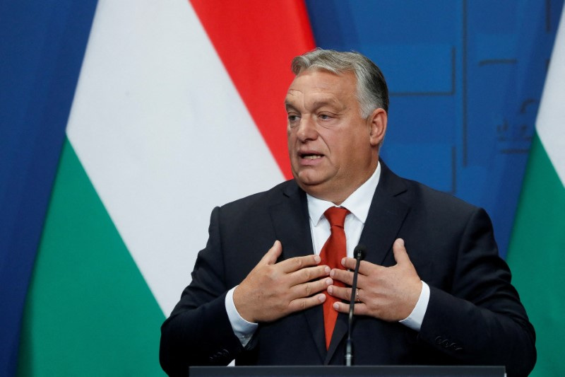 Foto de archivo del primer ministro húngaro, Viktor Orbán, durante una rueda de prensa en Budapest el 3 de octubre de 2022 (REUTERS/Bernadett Szabo)