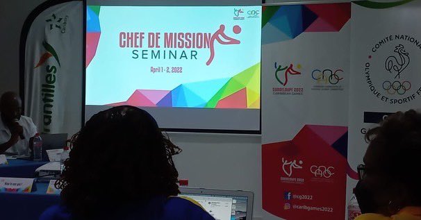 Los Jefes de Misión en Guadalupe para I Juegos del Caribe