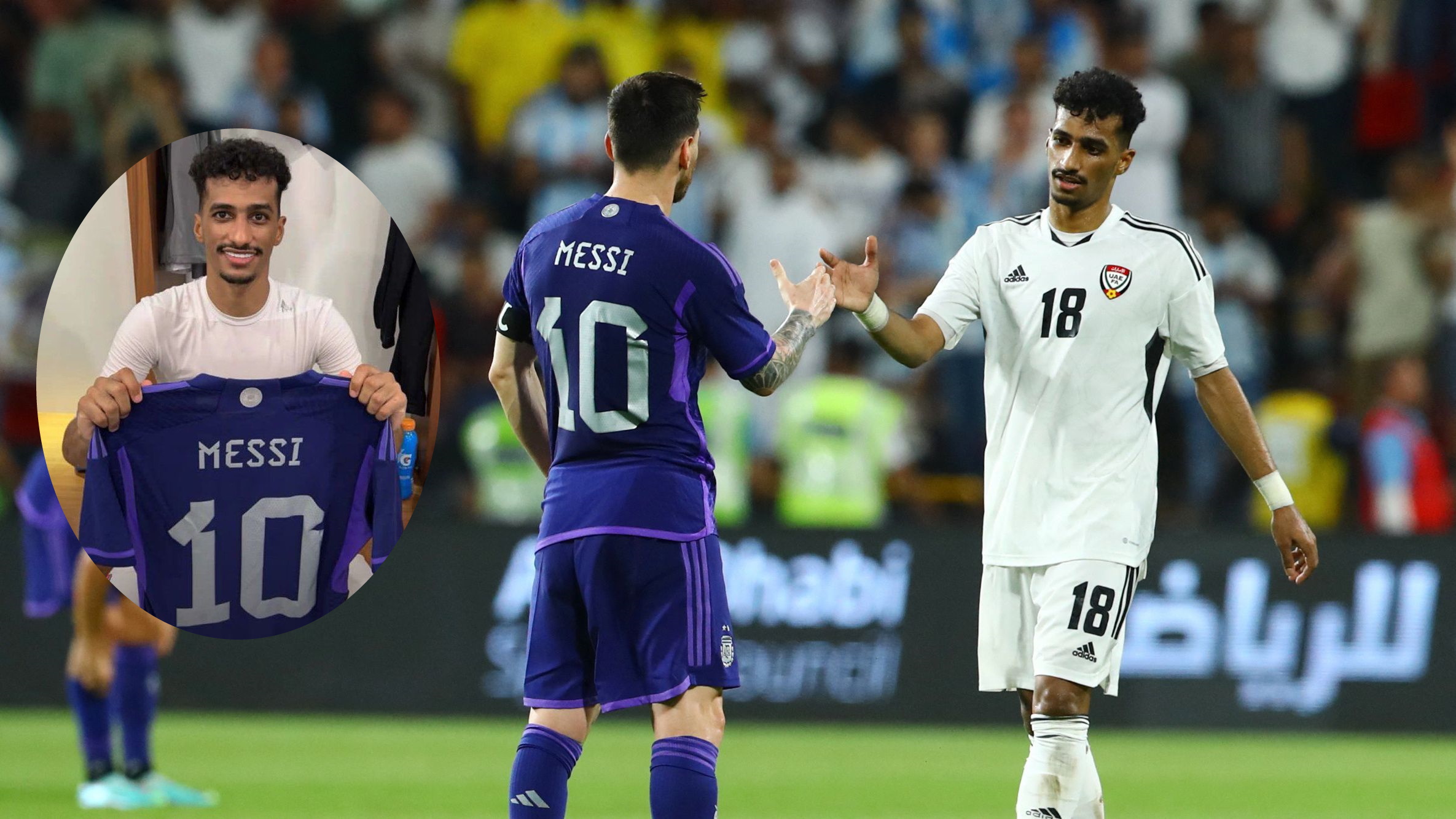 El tesoro más preciado: quién es el futbolista de Emiratos Árabes Unidos que se quedó con la camiseta de Lionel Messi